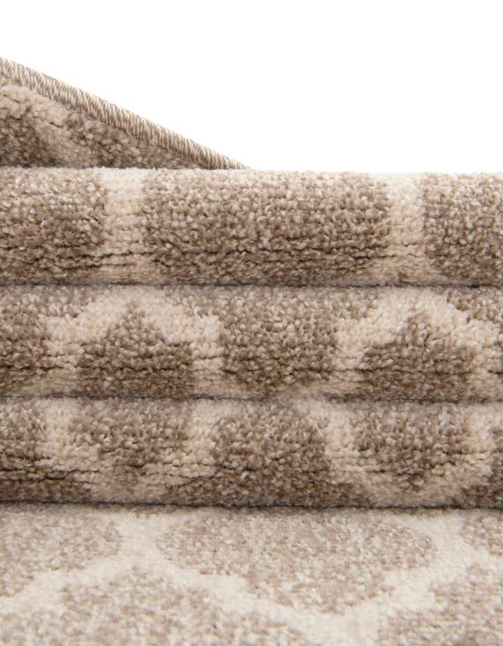 Custom Light Brown Lattice Rug