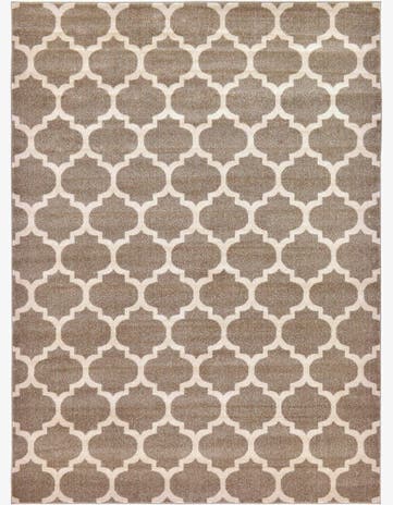 Light Brown Lattice Rug