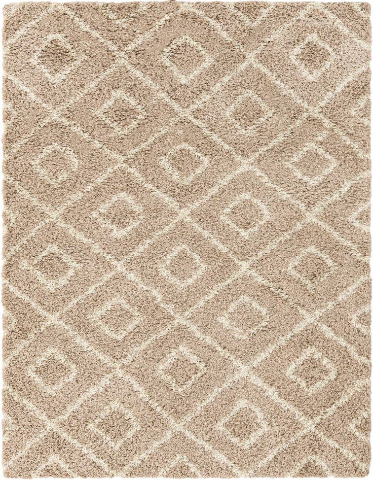 Detail image of 5' 3 x 8' Lattice Shag Rug