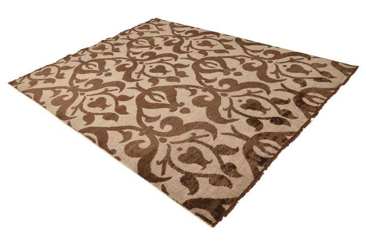 7' 9 x 9' 9 Hand Knotted Luna Wool Rug