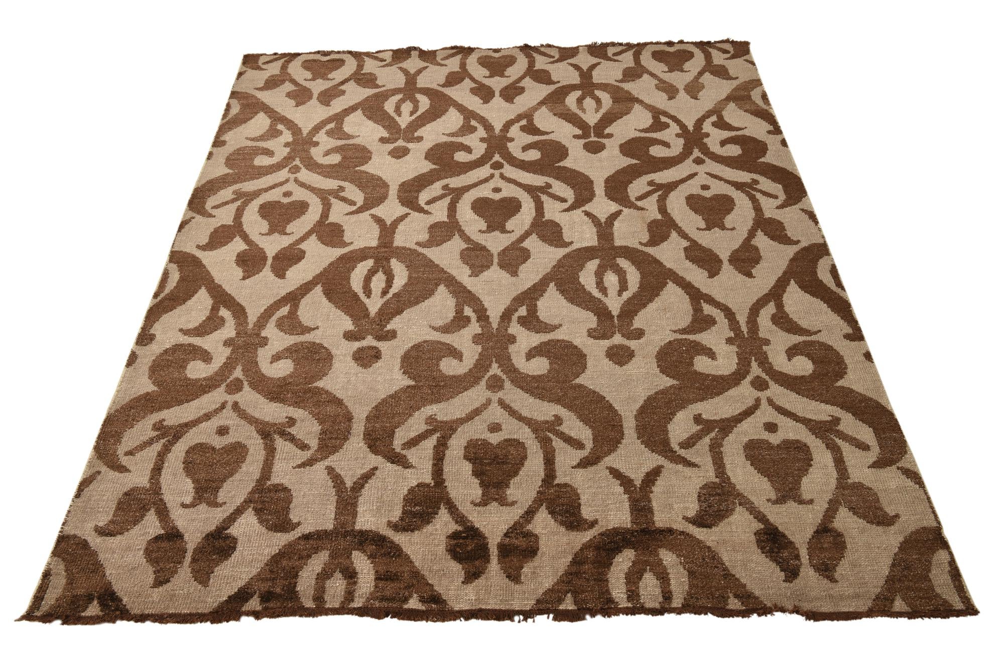 7' 9 x 9' 9 Hand Knotted Luna Wool Rug