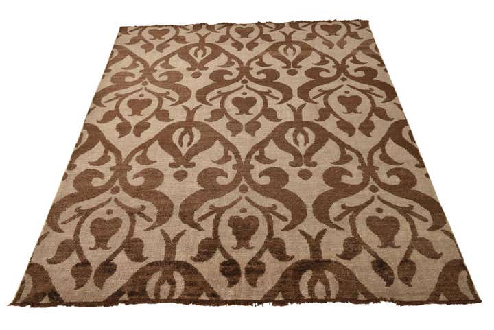 7' 9 x 9' 9 Hand Knotted Luna Wool Rug