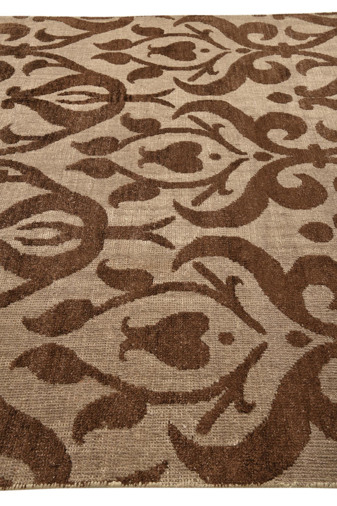 7' 9 x 9' 9 Hand Knotted Luna Wool Rug