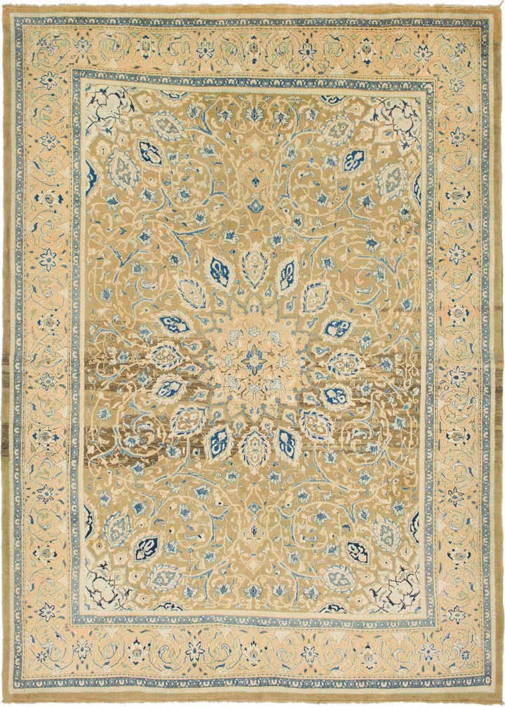 9' 9 x 13' 5 Hand Knotted Mahal Persian Wool Rug