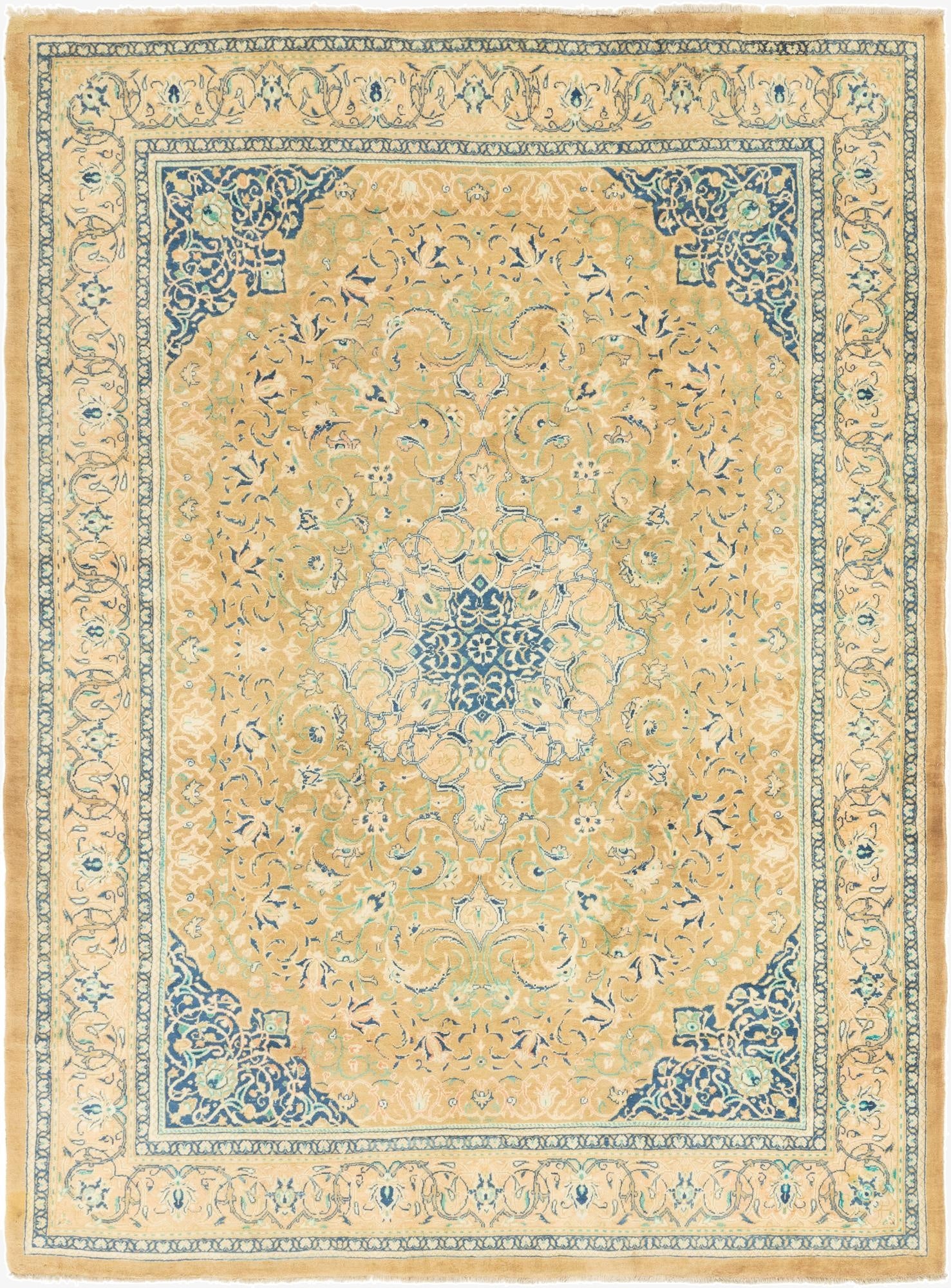 10' x 13' 5  Hand Knotted Mahal Persian Wool Rug