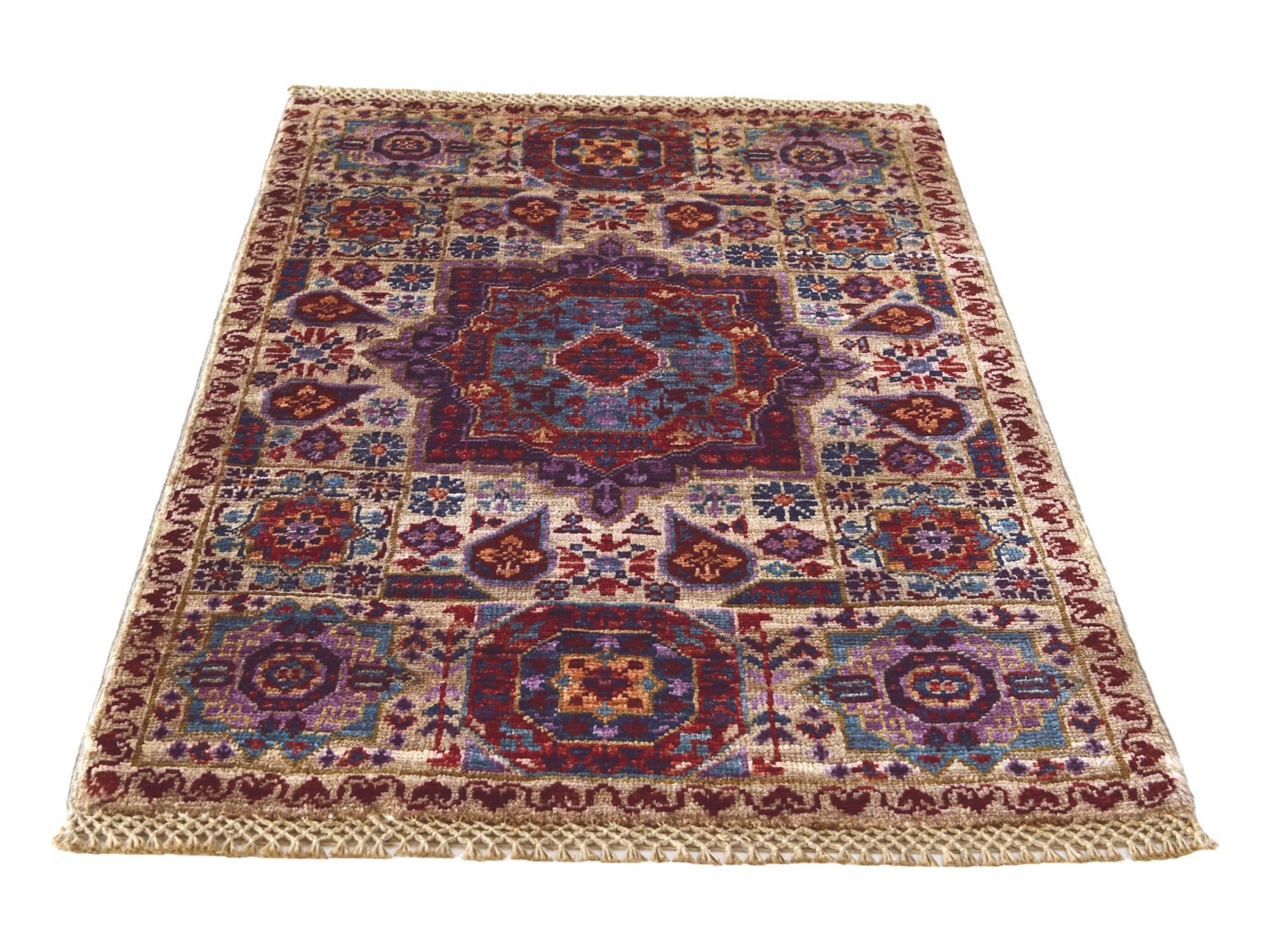 2' x 3' Hand Knotted Mamluk Ziegler Rug
