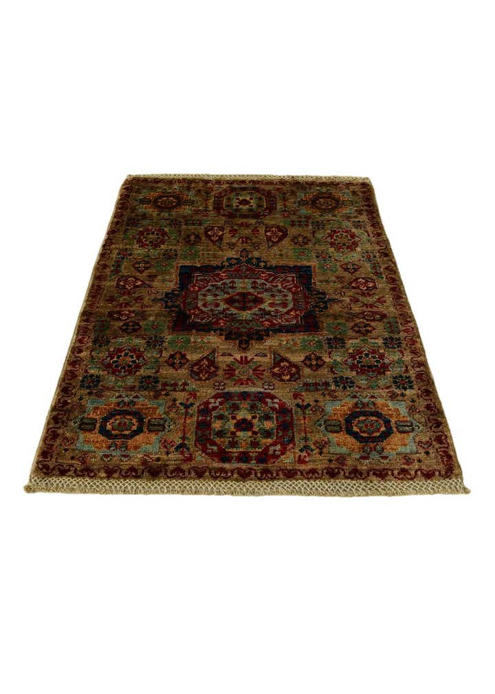 2' x 2' 11 Hand Knotted Mamluk Ziegler Rug