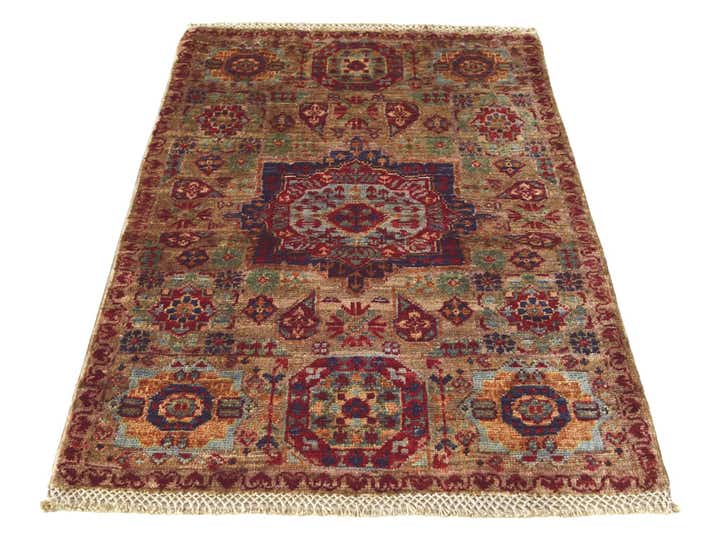 2' x 2' 11 Hand Knotted Mamluk Ziegler Rug