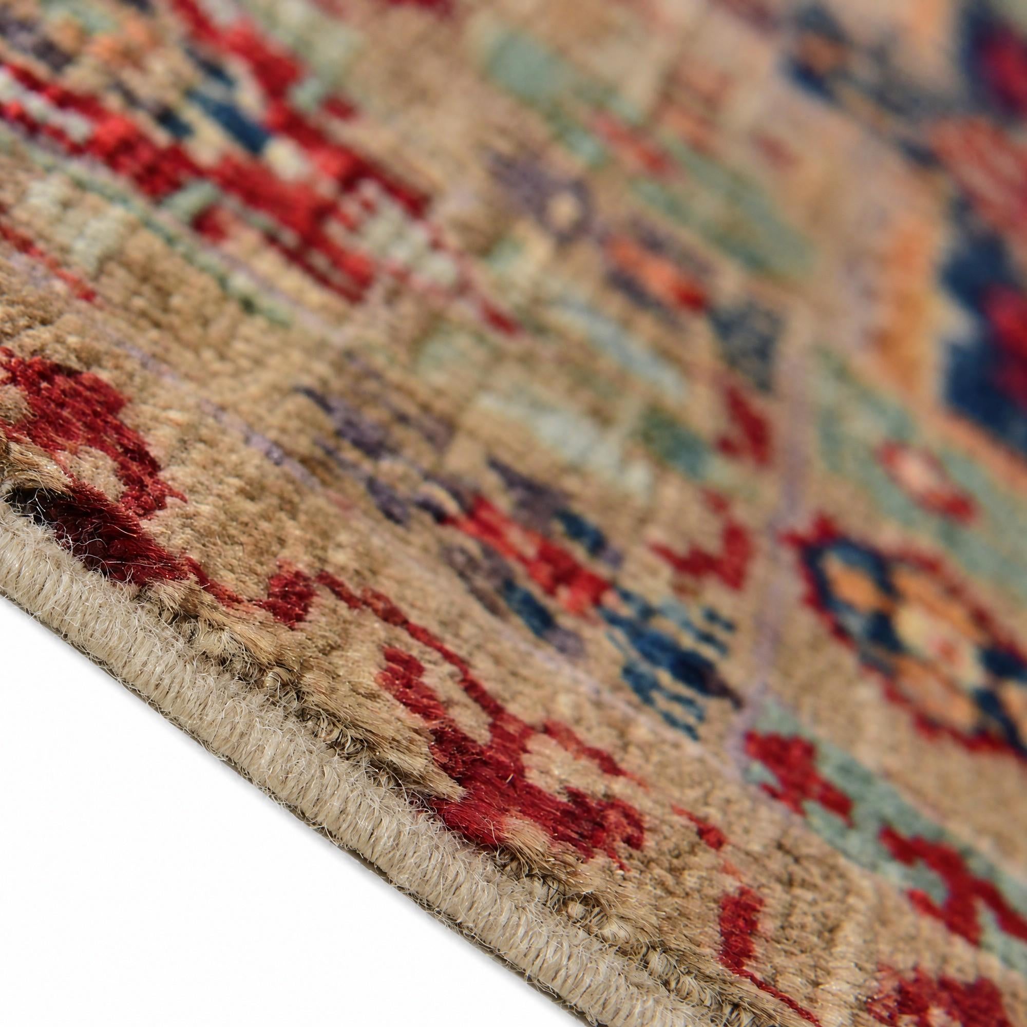 60cm x 90cm Hand Knotted Mamluk Ziegler Rug