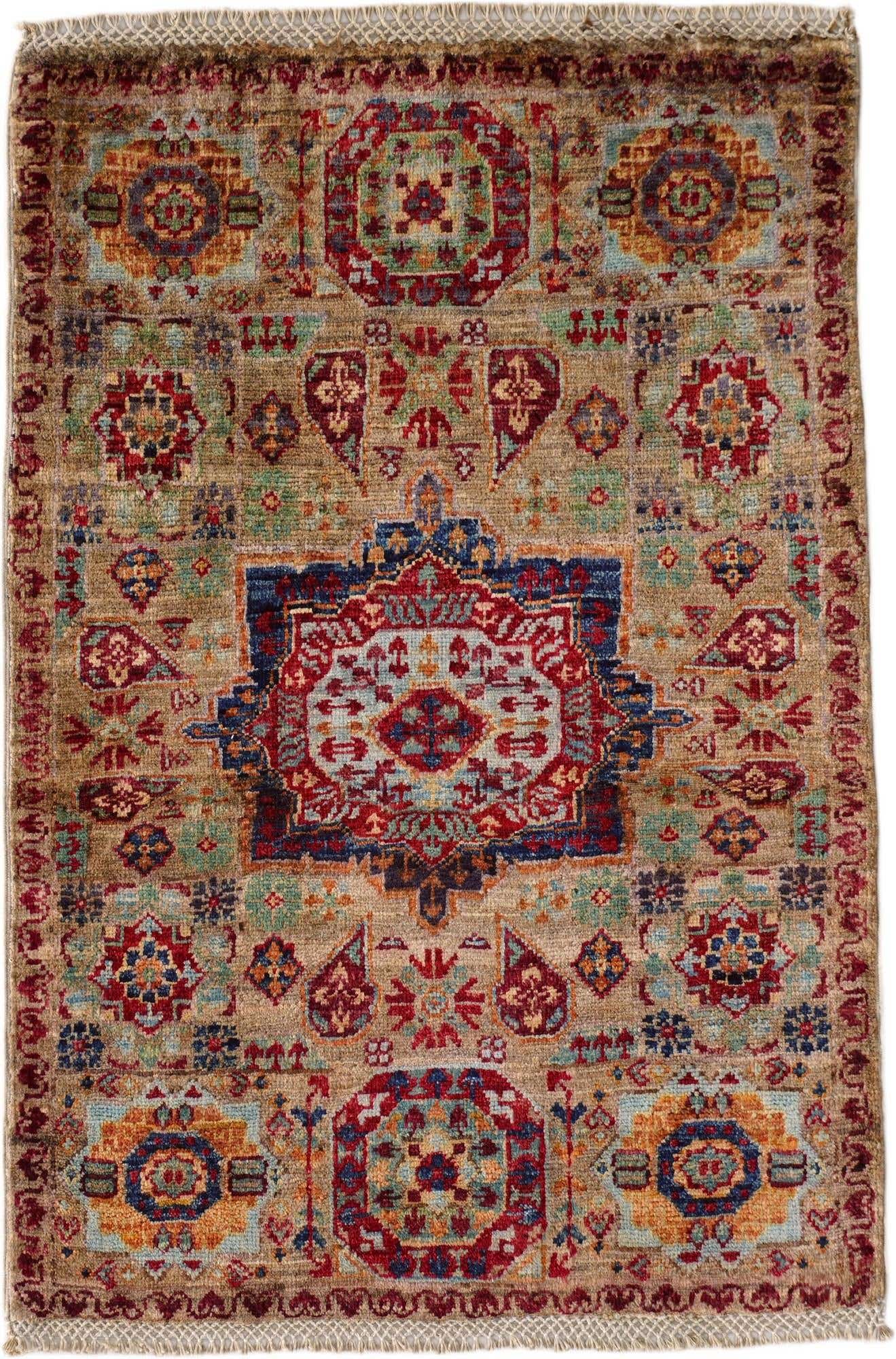 2' x 2' 11 Hand Knotted Mamluk Ziegler Rug