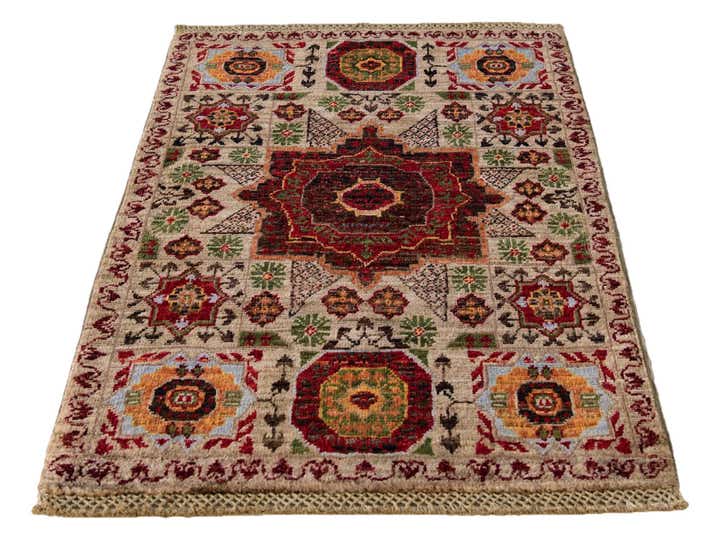 2' x 3' Hand Knotted Mamluk Ziegler Rug