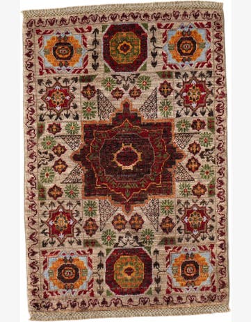 2' x 3' Hand Knotted Mamluk Ziegler Rug