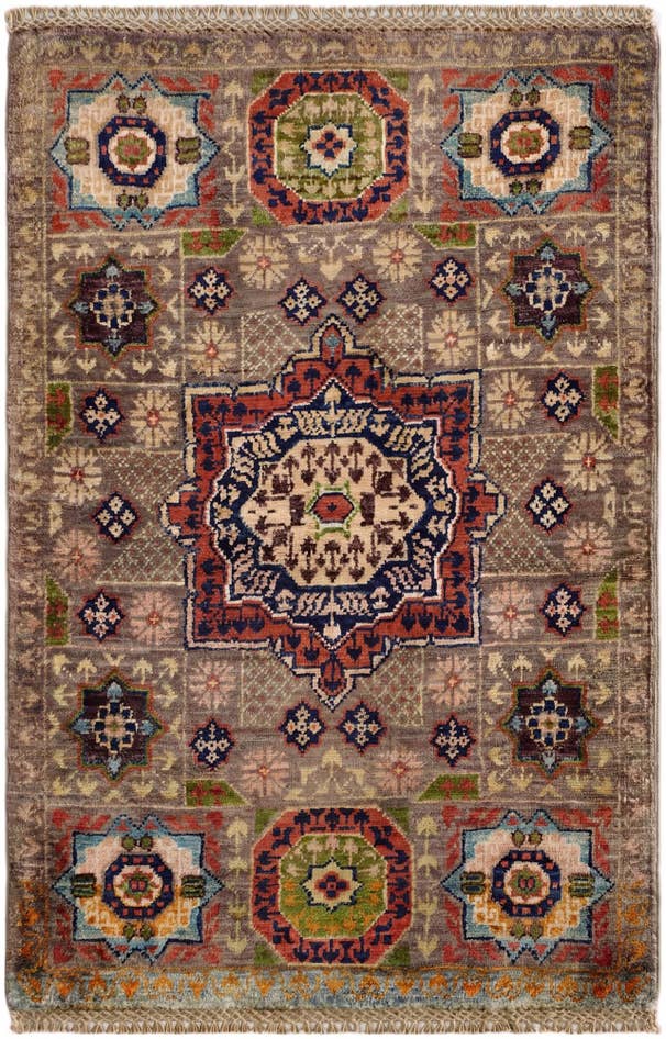 Detail image of 2' 1 x 3' 2 Hand Knotted Mamluk Ziegler Rug