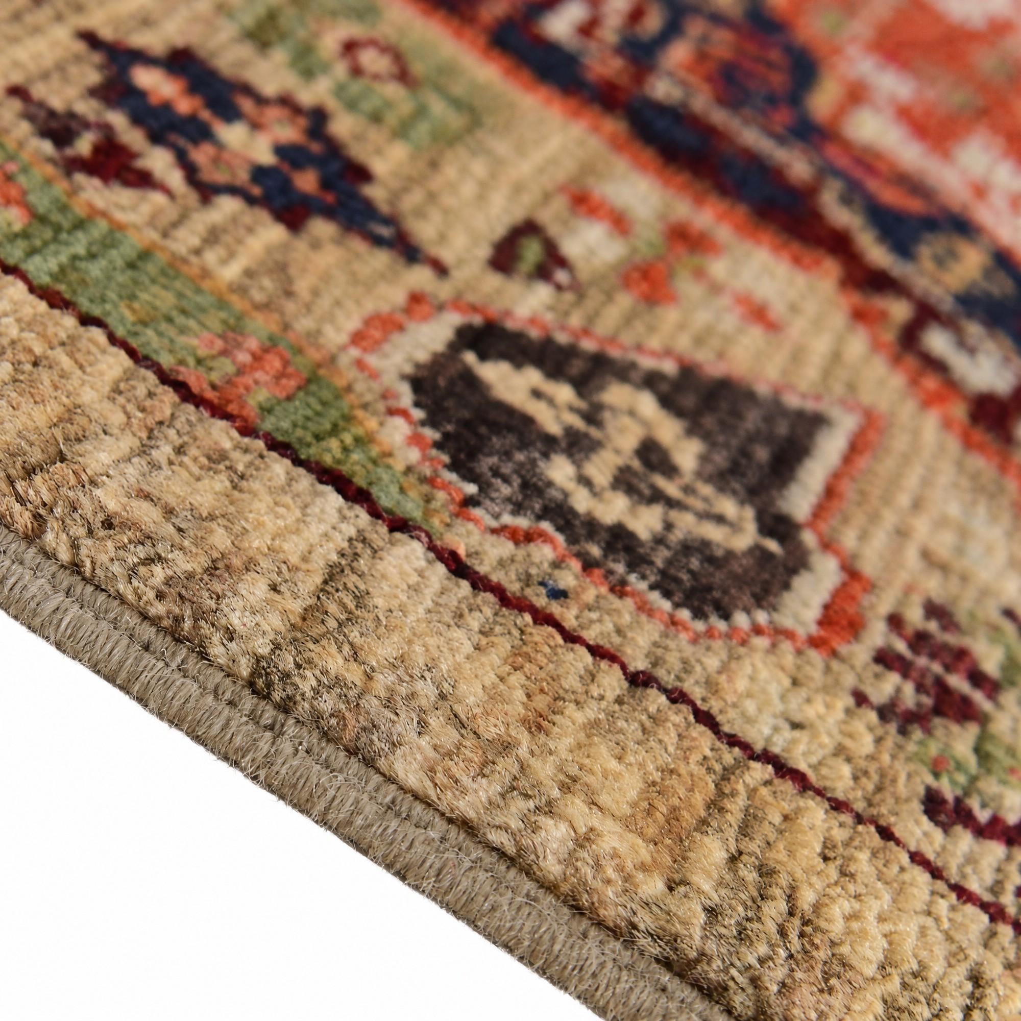 60cm x 95cm Hand Knotted Mamluk Ziegler Rug