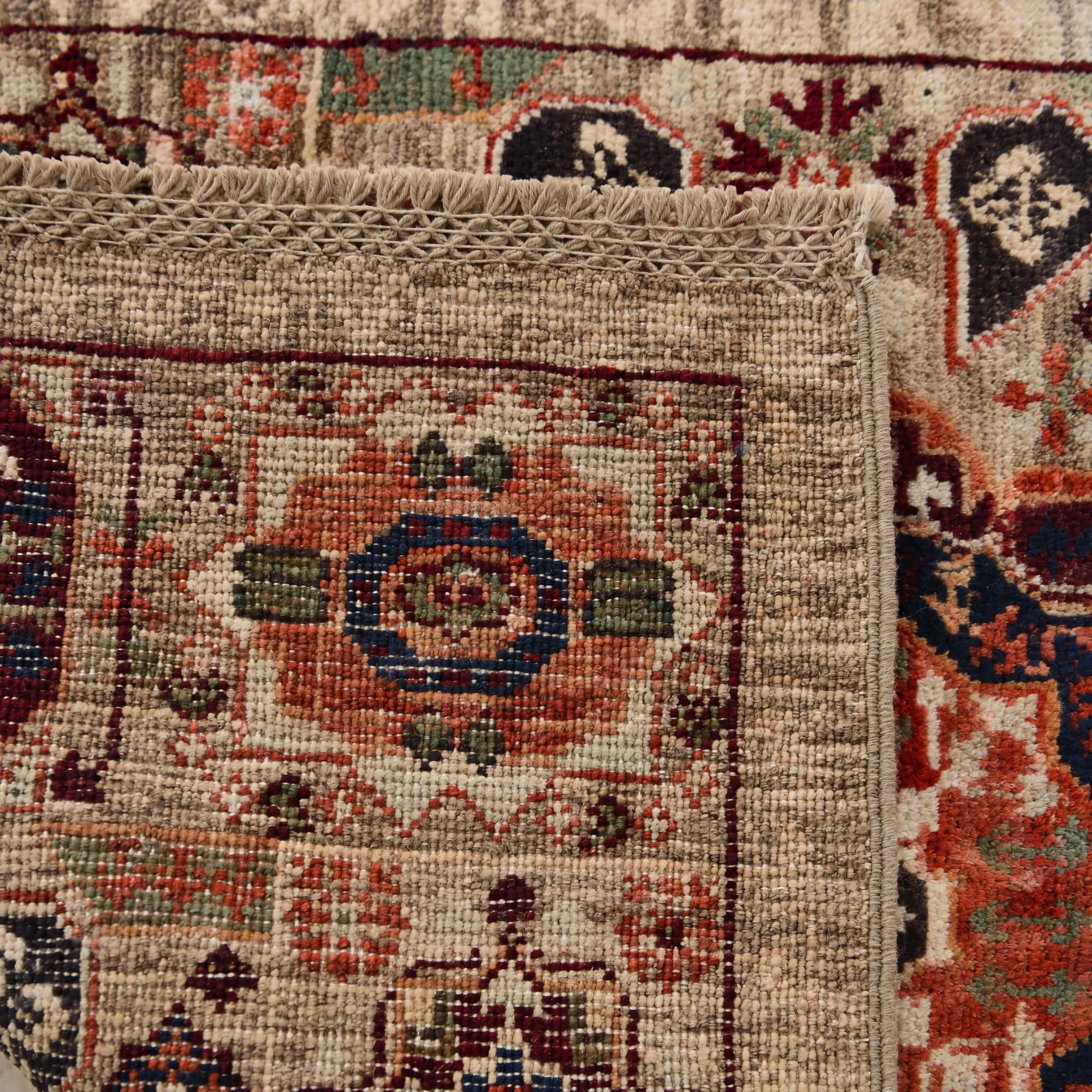 60cm x 95cm Hand Knotted Mamluk Ziegler Rug