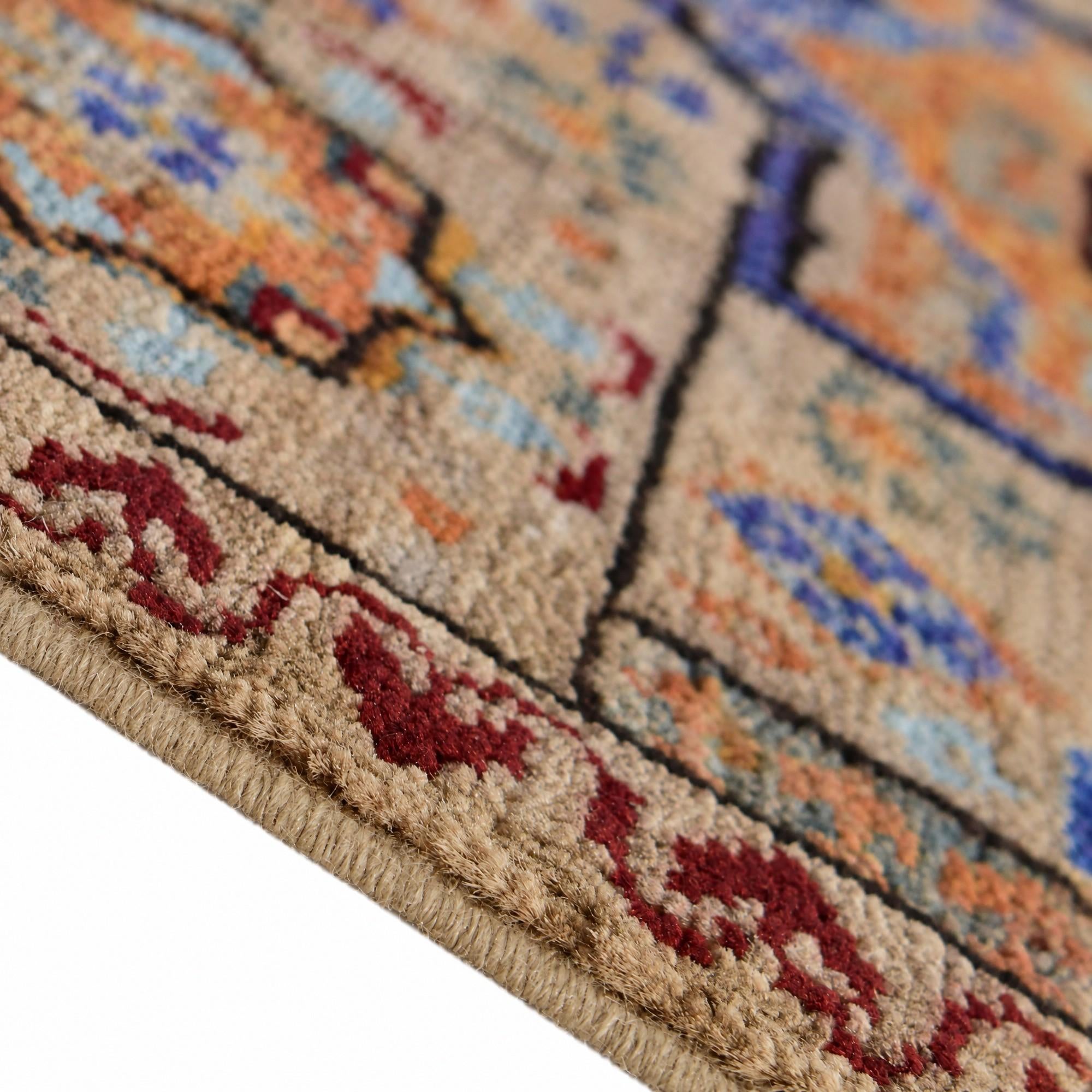 60cm x 95cm Hand Knotted Mamluk Ziegler Rug