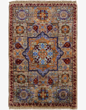 2' x 3' 1 Hand Knotted Mamluk Ziegler Rug