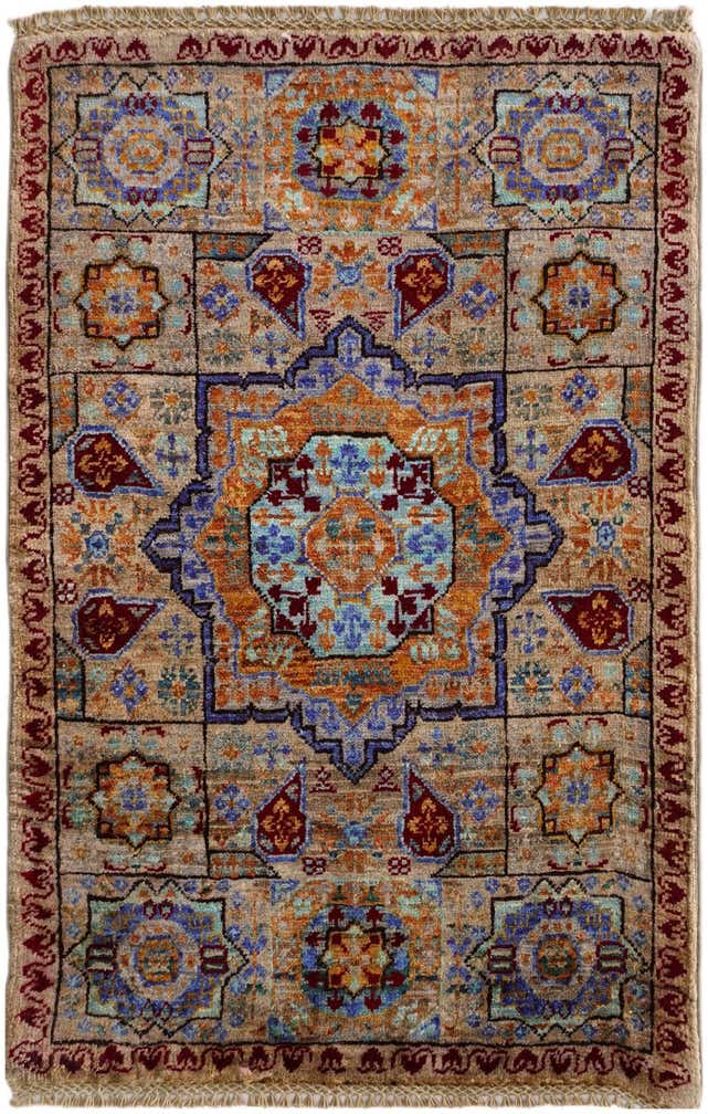2' x 3' 1 Hand Knotted Mamluk Ziegler Rug