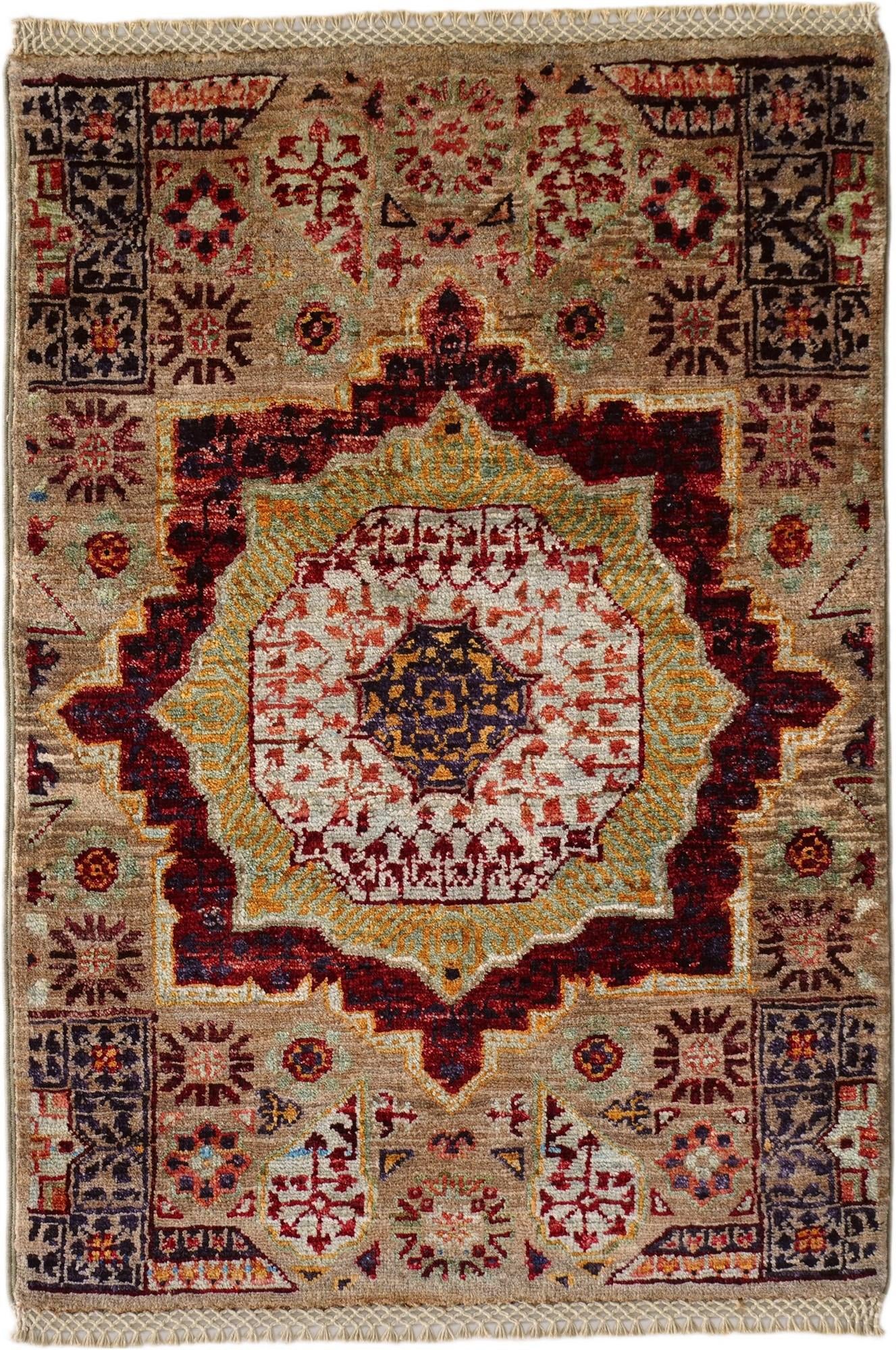 2' x 2' 11 Hand Knotted Mamluk Ziegler Rug