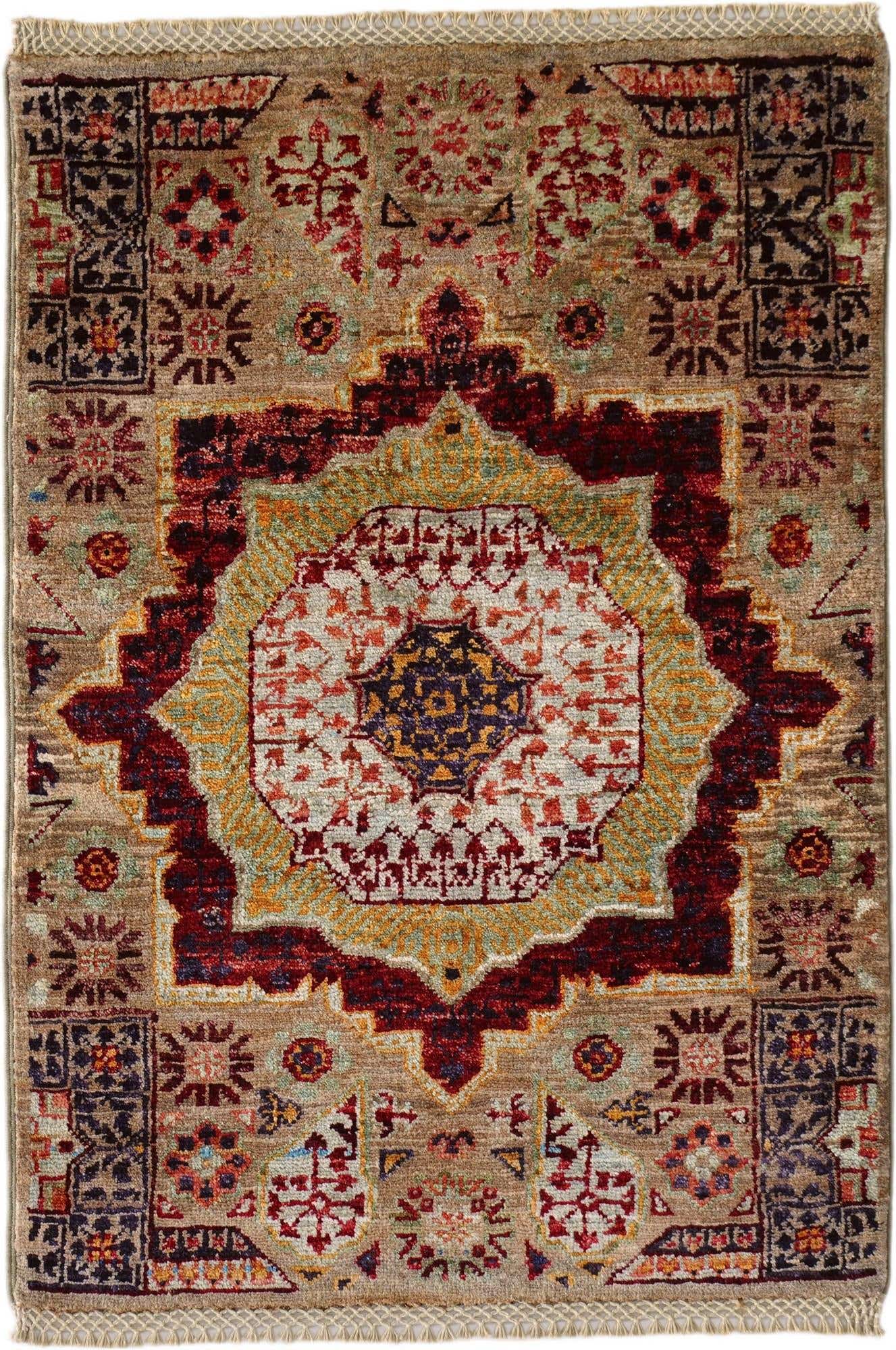 2' x 2' 11 Hand Knotted Mamluk Ziegler Rug