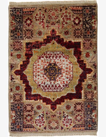 2' x 2' 11 Hand Knotted Mamluk Ziegler Rug