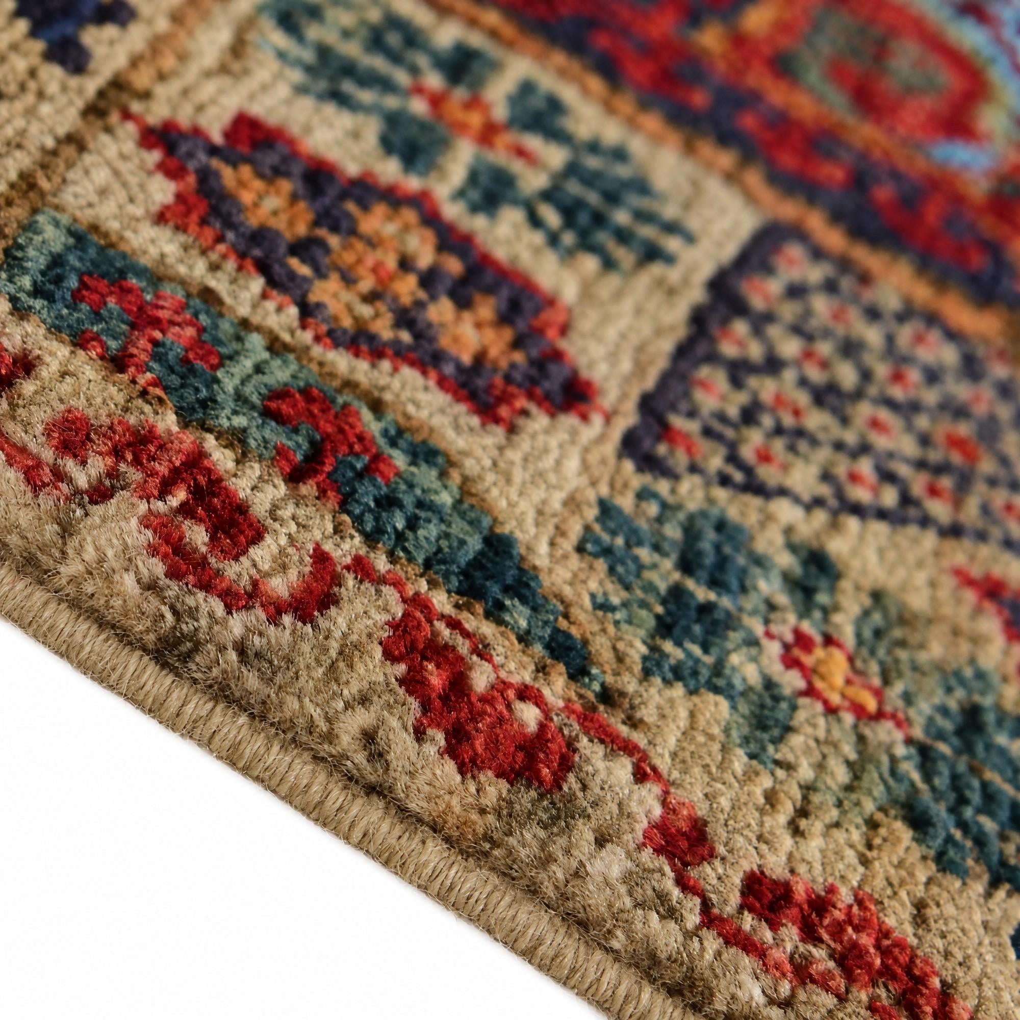 60cm x 105cm Hand Knotted Mamluk Ziegler Rug