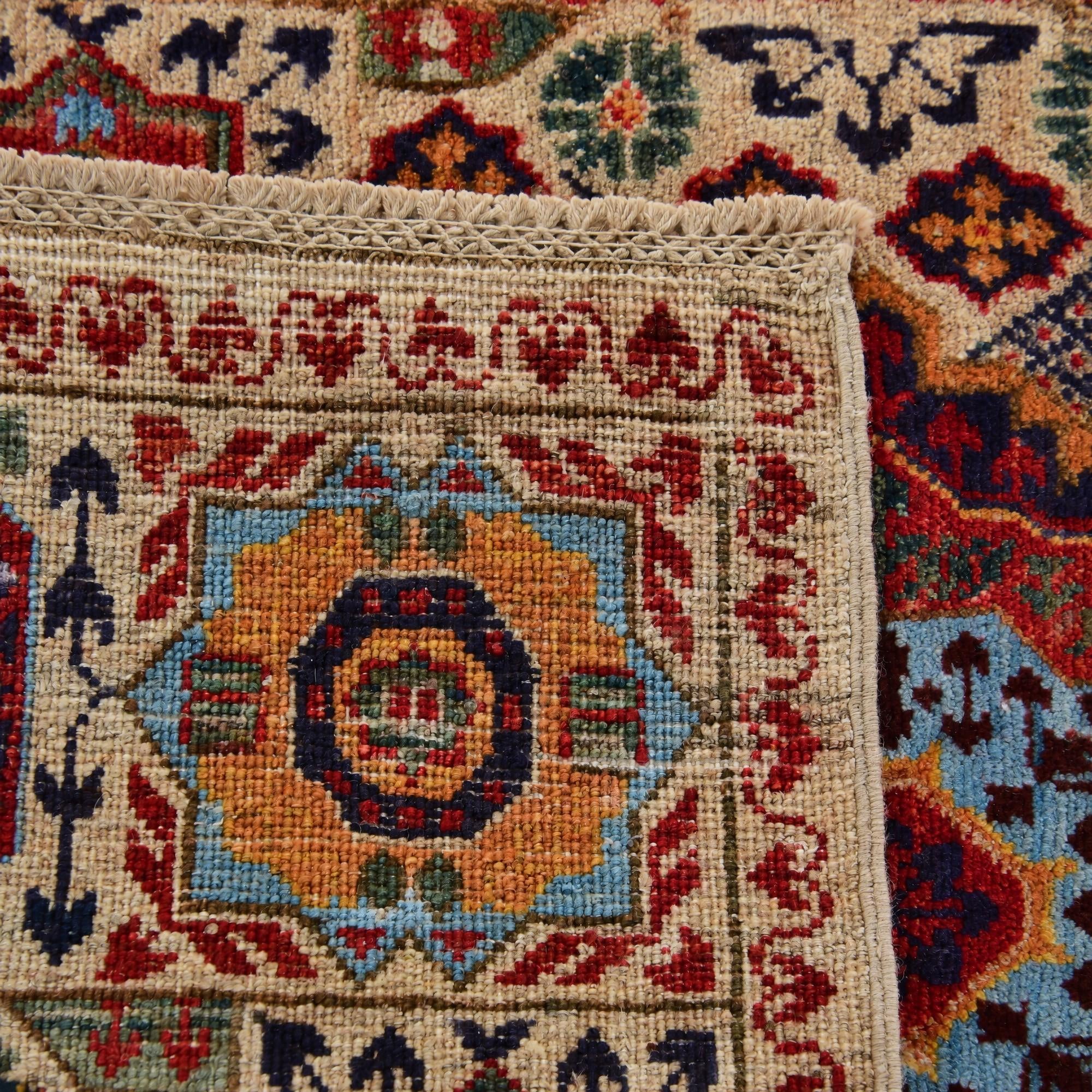 60cm x 105cm Hand Knotted Mamluk Ziegler Rug