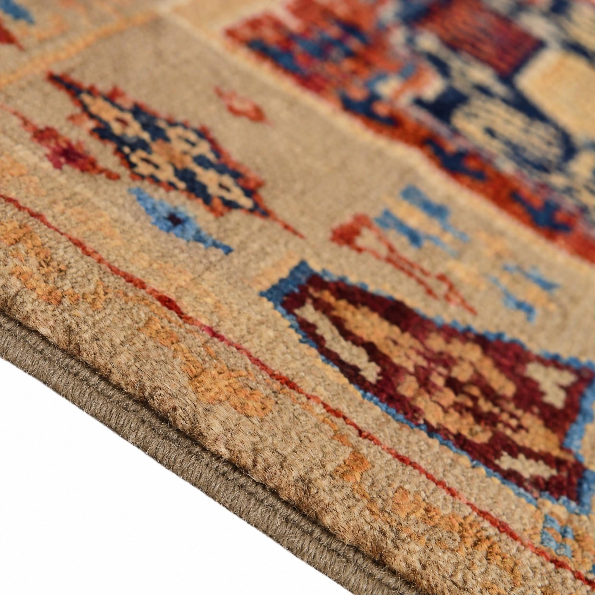 65cm x 100cm Hand Knotted Mamluk Ziegler Rug