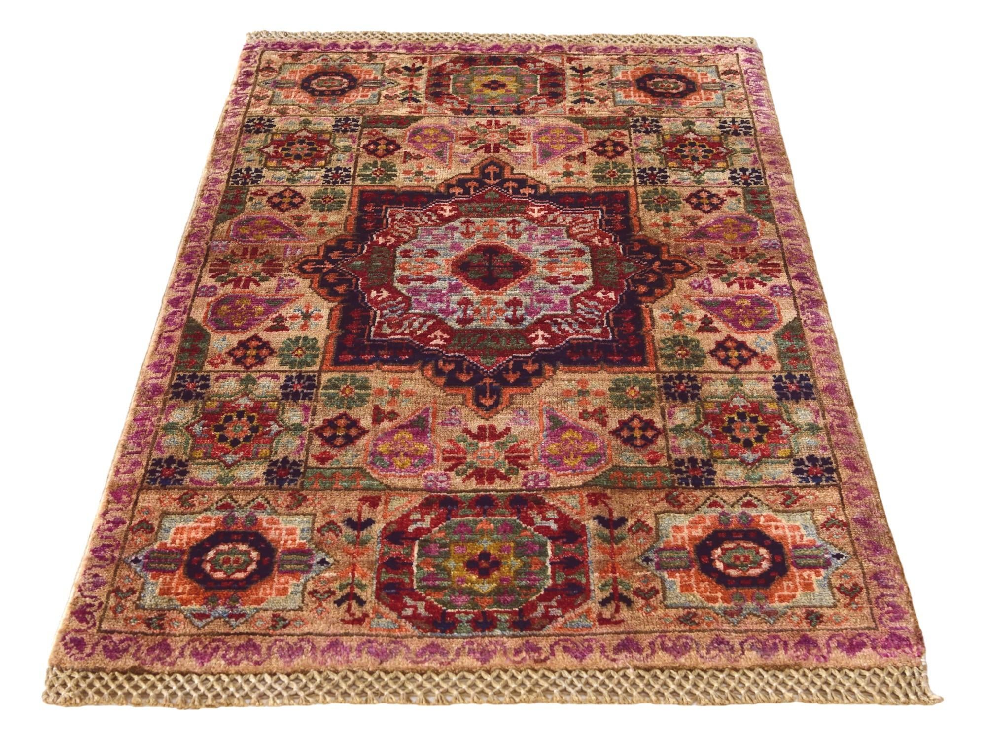 2' x 3' 2 Hand Knotted Mamluk Ziegler Rug