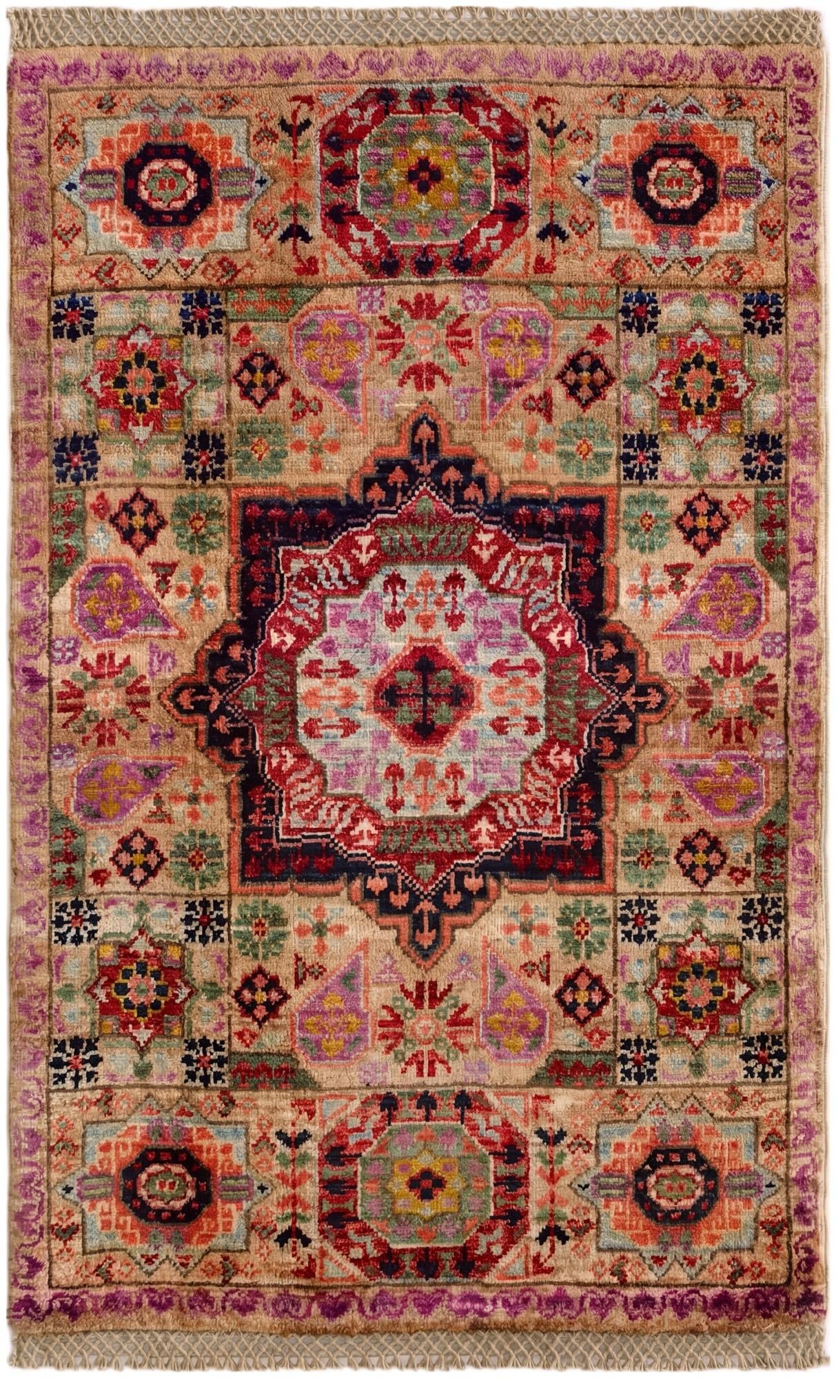 2' x 3' 2 Hand Knotted Mamluk Ziegler Rug