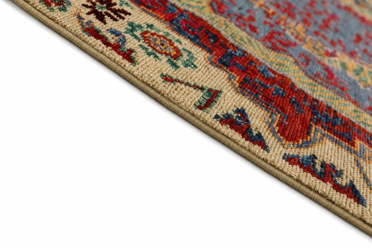 60cm x 85cm Hand Knotted Mamluk Ziegler Rug
