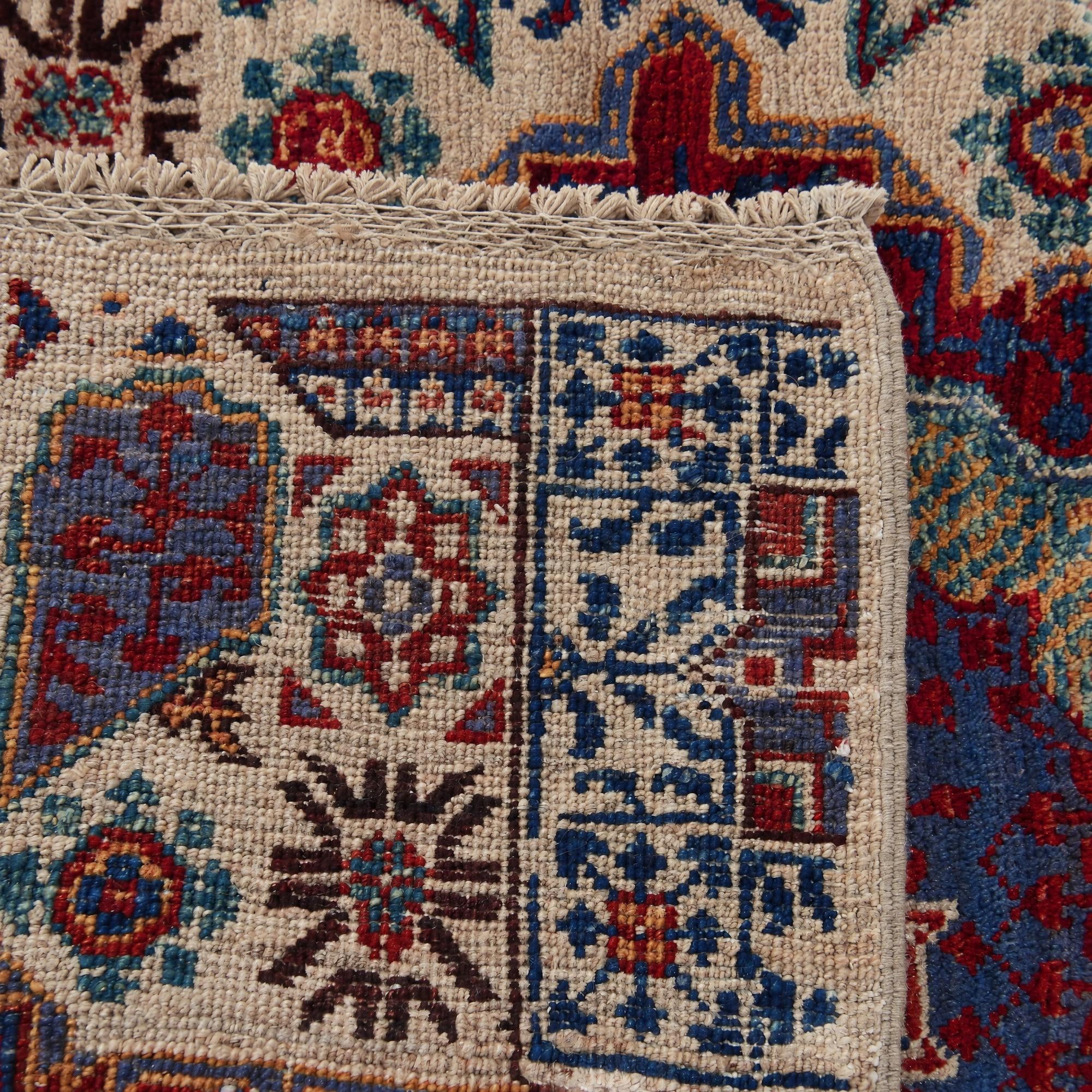 60cm x 85cm Hand Knotted Mamluk Ziegler Rug