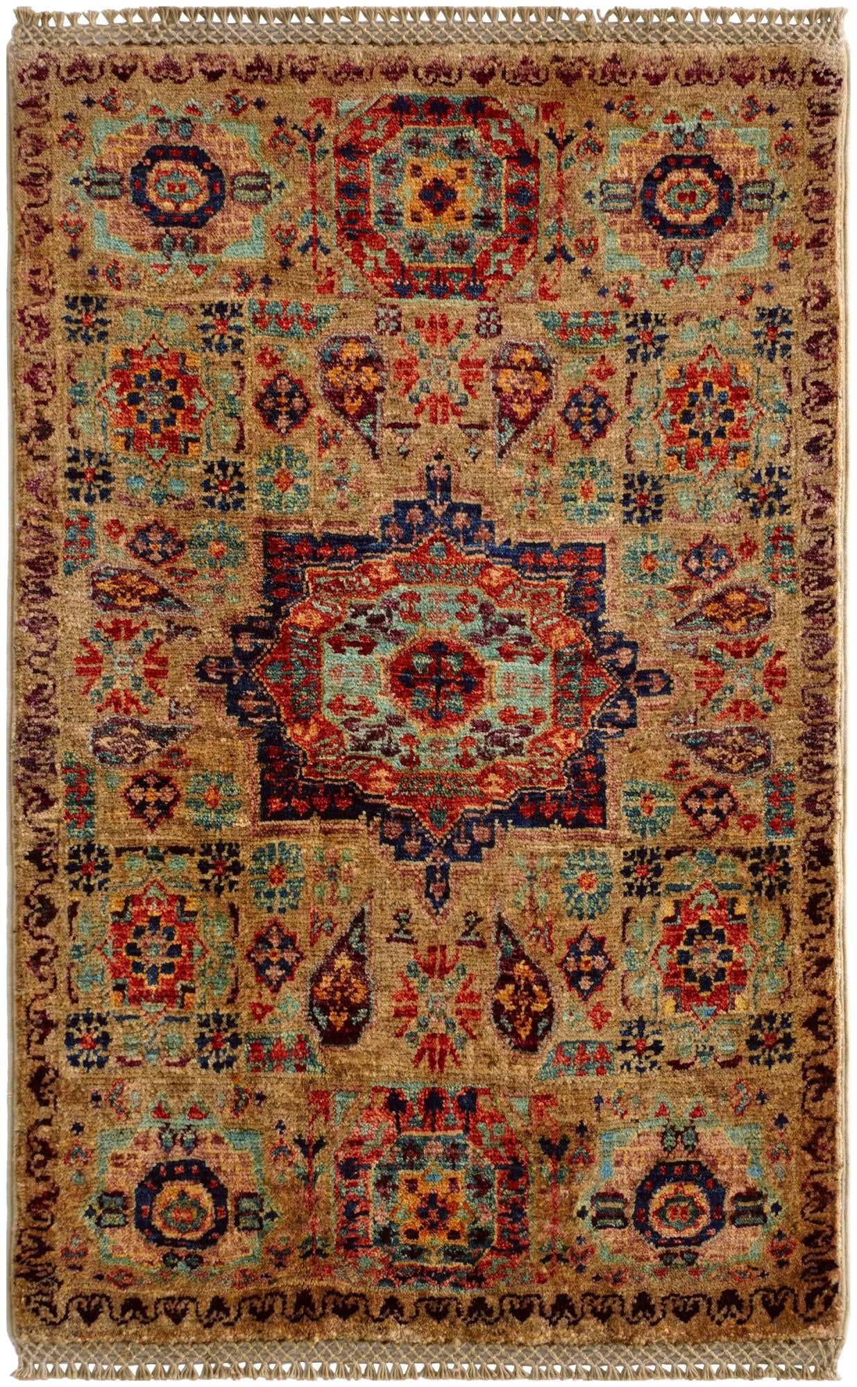 2' x 3' 1 Hand Knotted Mamluk Ziegler Rug