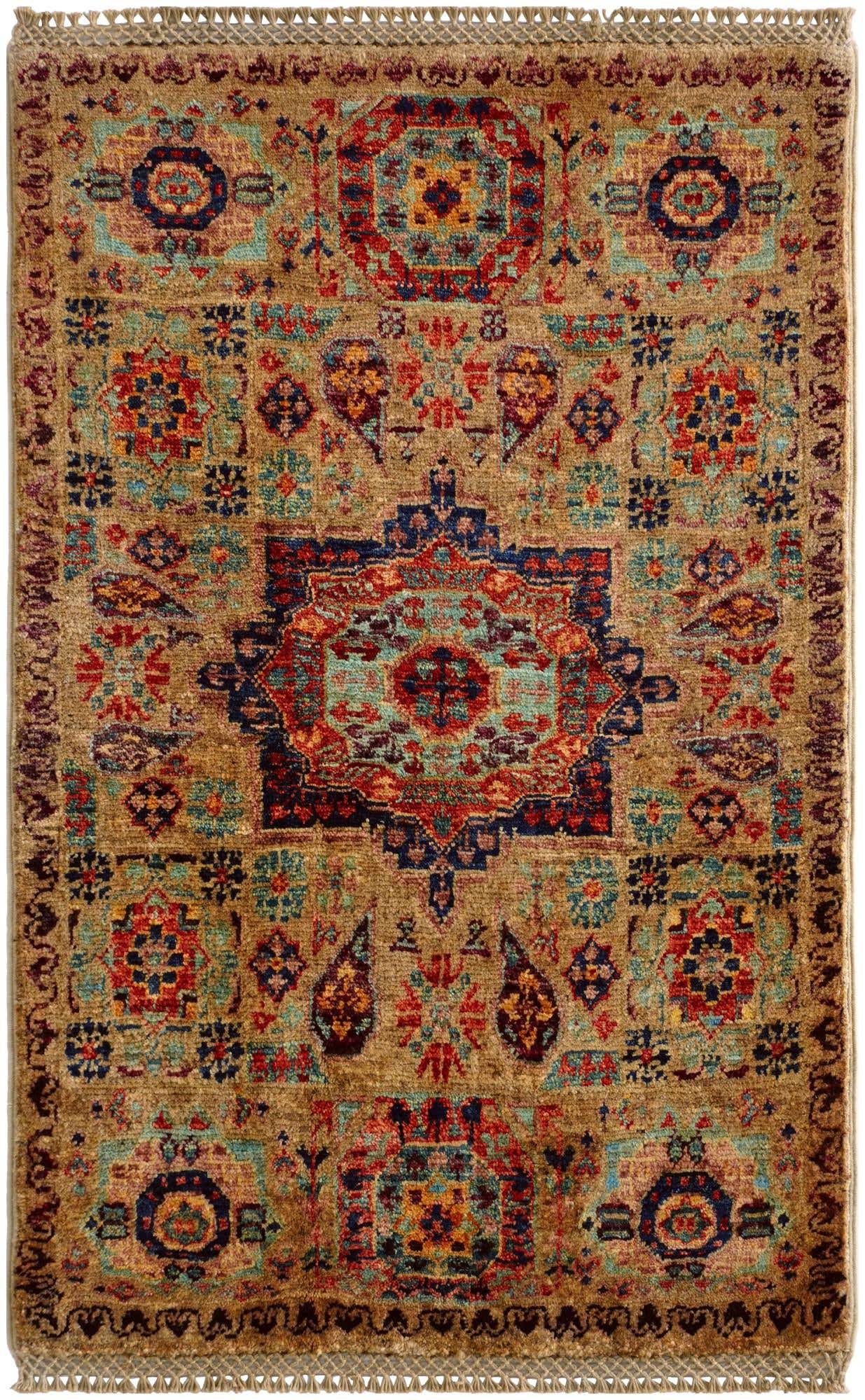 2' x 3' 1 Hand Knotted Mamluk Ziegler Rug