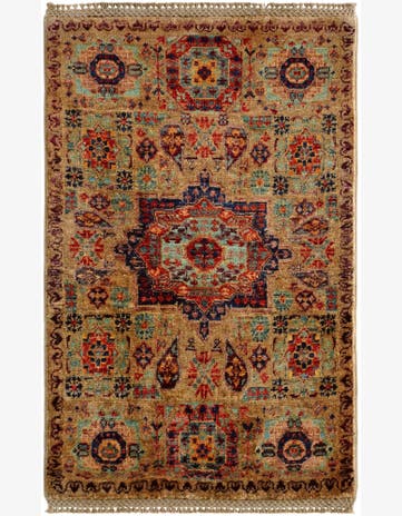 2' x 3' 1 Hand Knotted Mamluk Ziegler Rug