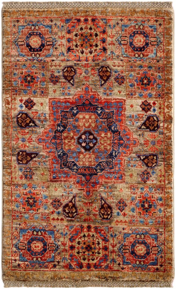 Detail image of 2' x 3' 3 Hand Knotted Mamluk Ziegler Rug