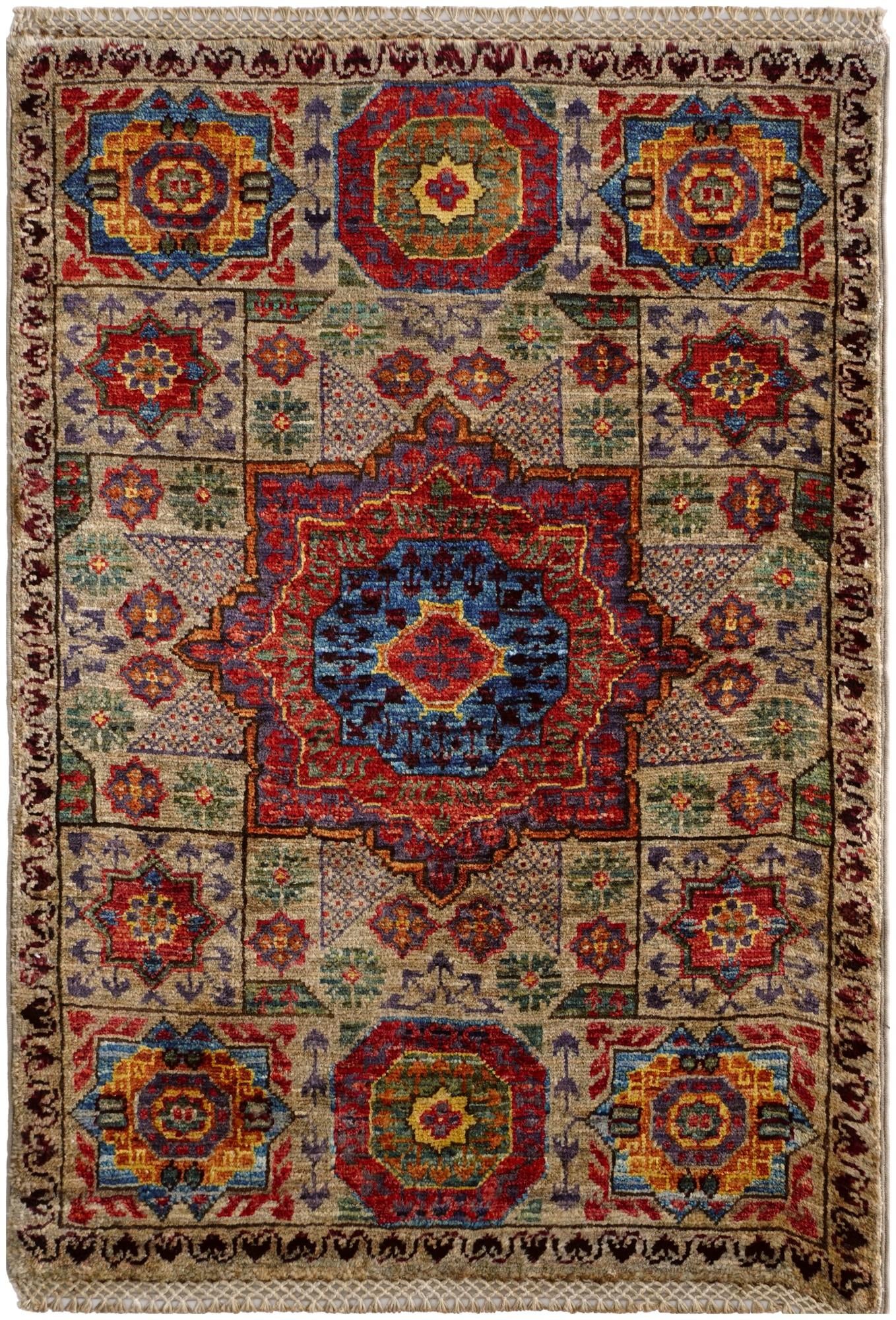 2' 1 x 3' 1 Hand Knotted Mamluk Ziegler Rug
