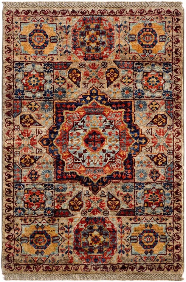 Detail image of 2' x 3' Hand Knotted Mamluk Ziegler Rug