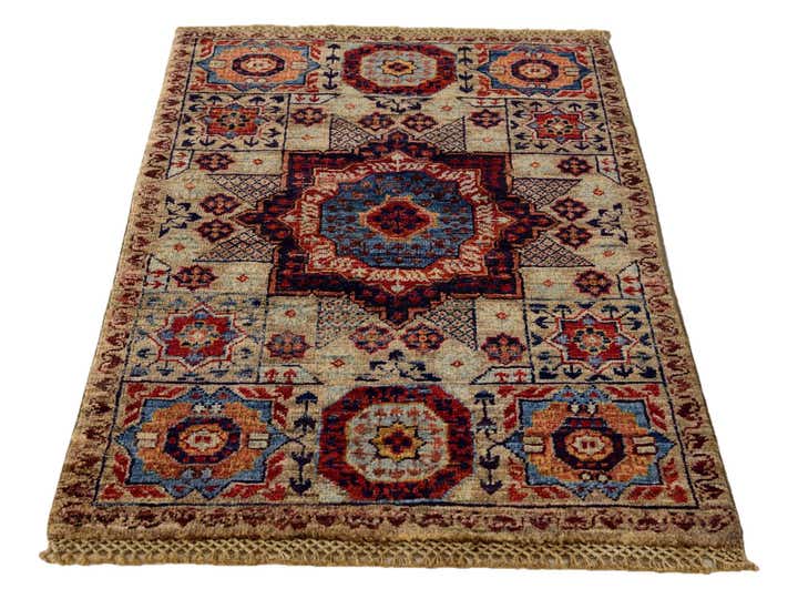 2' x 2' 11 Hand Knotted Mamluk Ziegler Rug