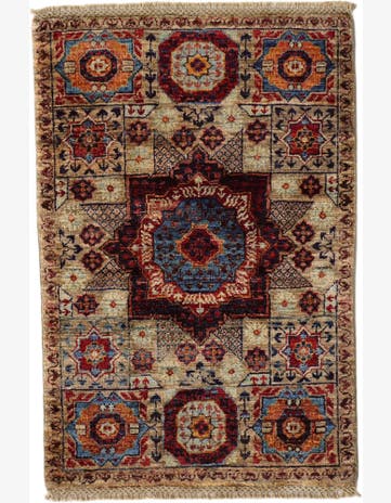 2' x 2' 11 Hand Knotted Mamluk Ziegler Rug
