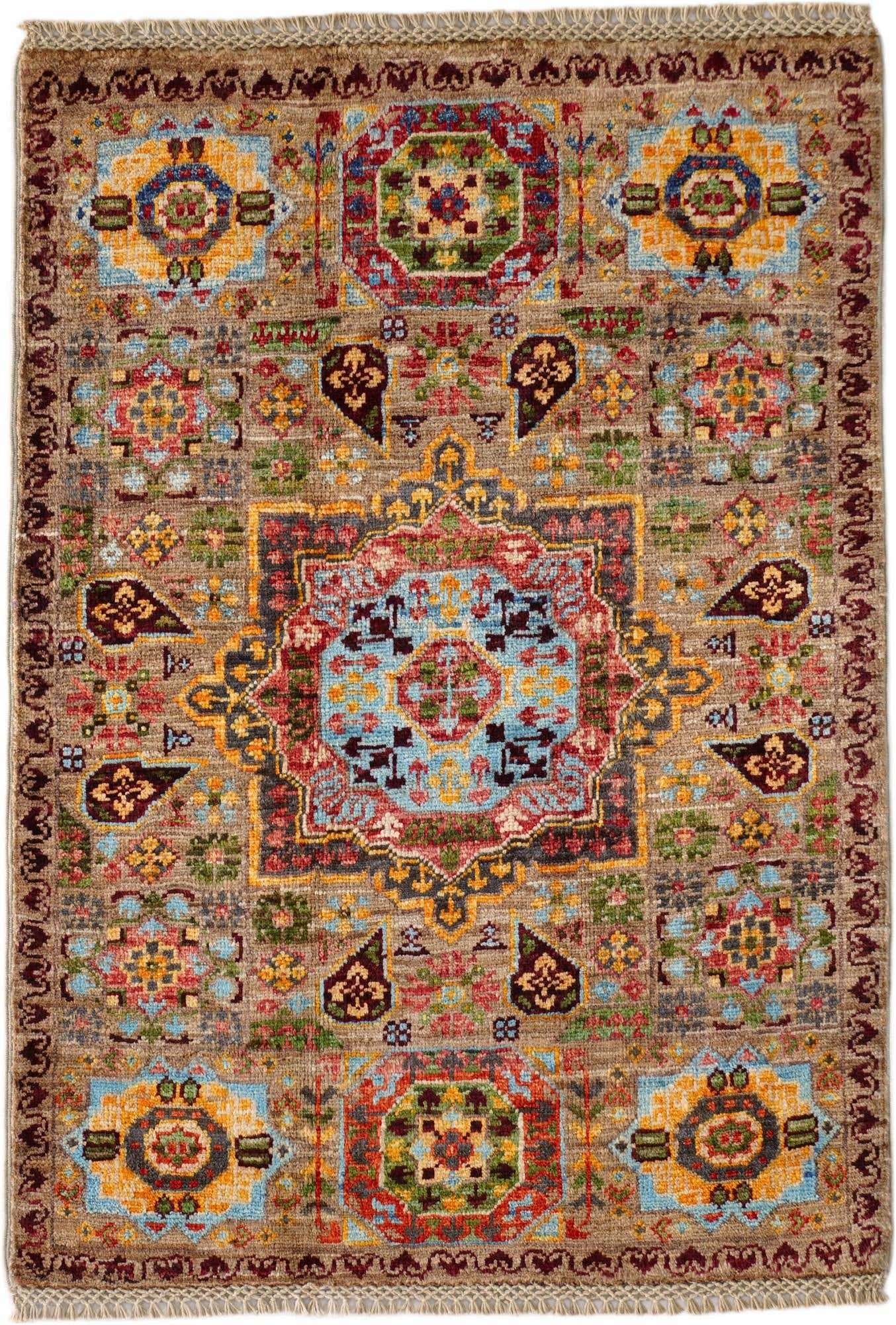 2' x 2' 11 Hand Knotted Mamluk Ziegler Rug