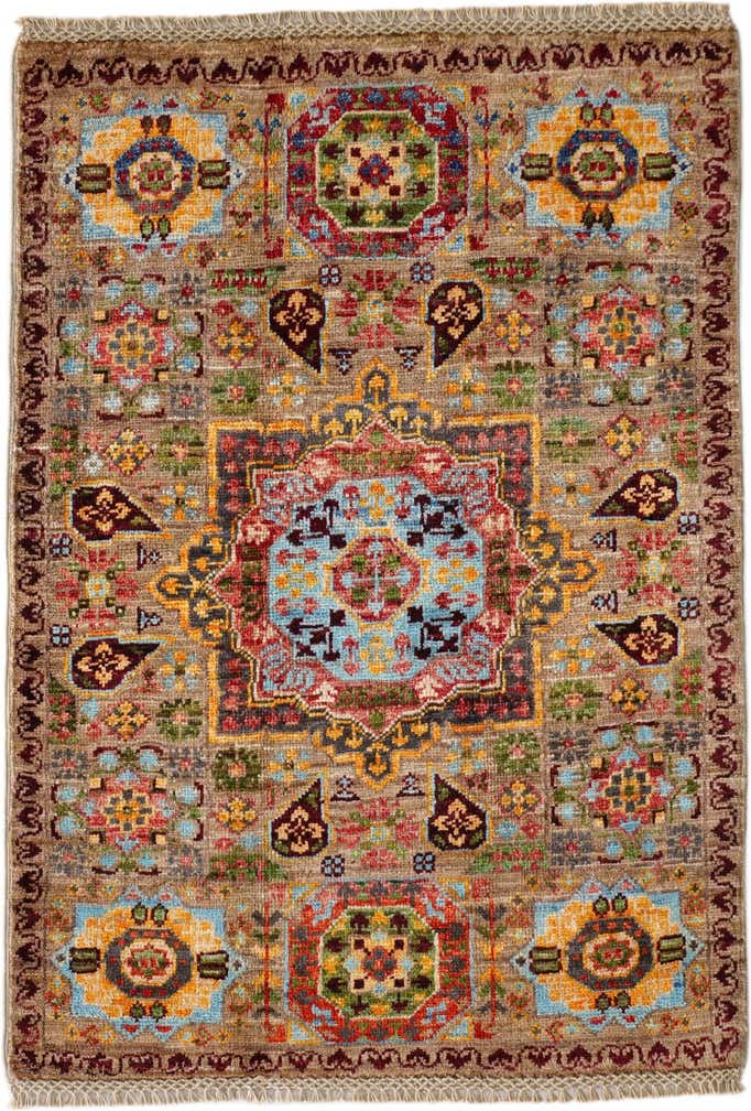 2' x 2' 11 Hand Knotted Mamluk Ziegler Rug