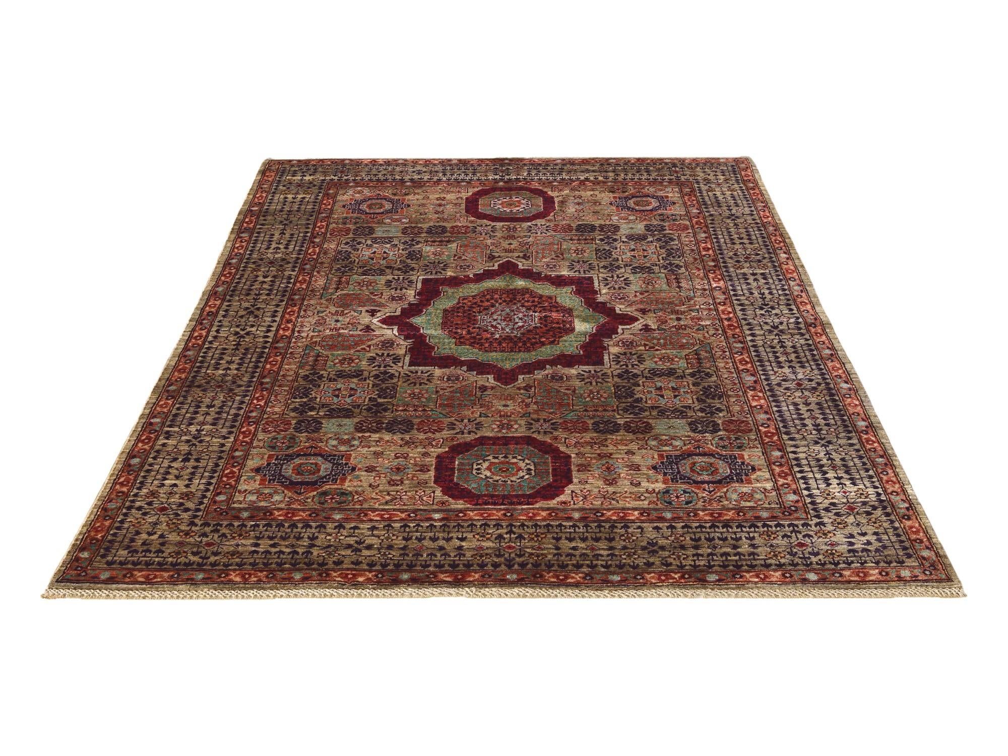 5' 5 x 8' 1 Hand Knotted Mamluk Ziegler Rug