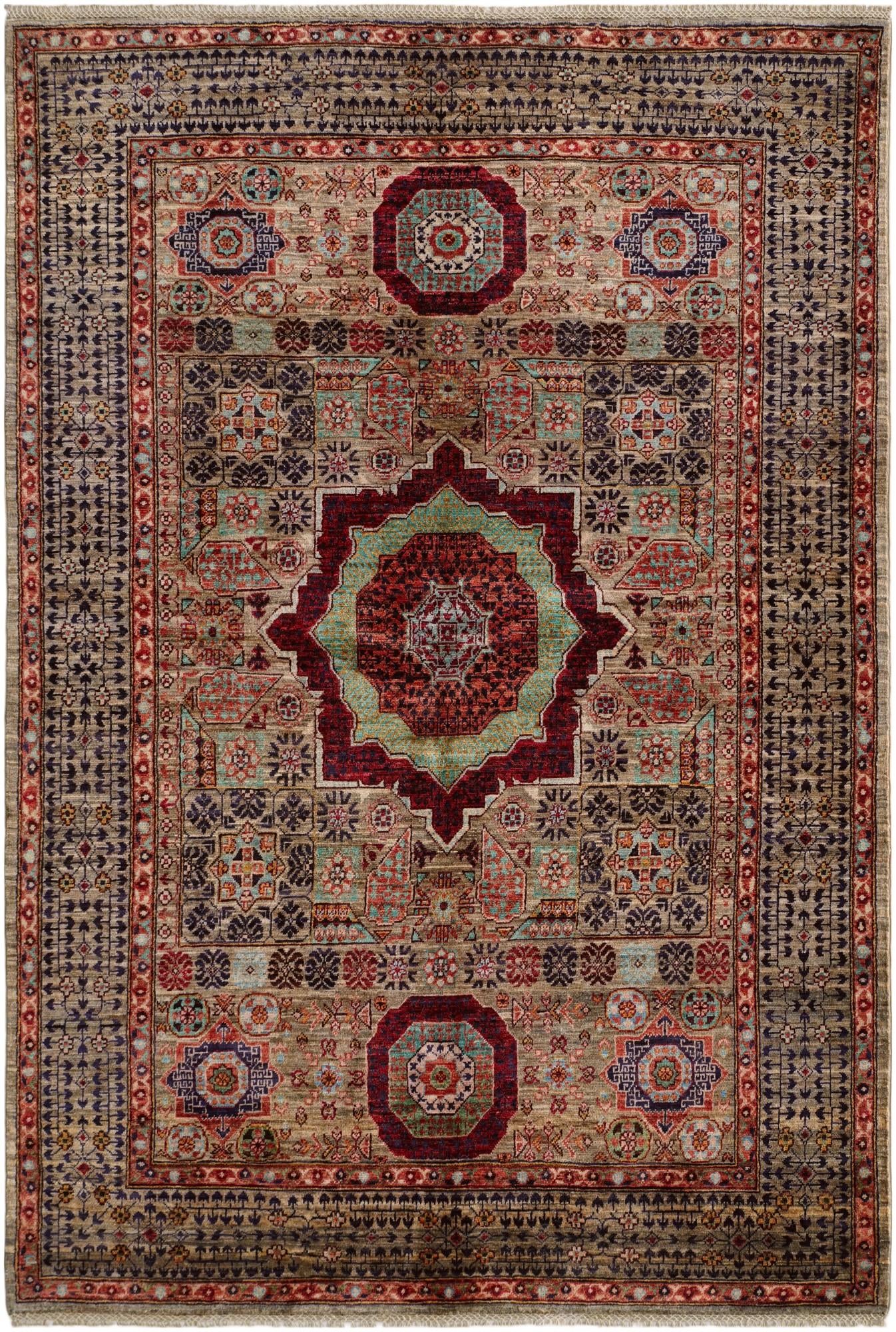 5' 5 x 8' 1 Hand Knotted Mamluk Ziegler Rug