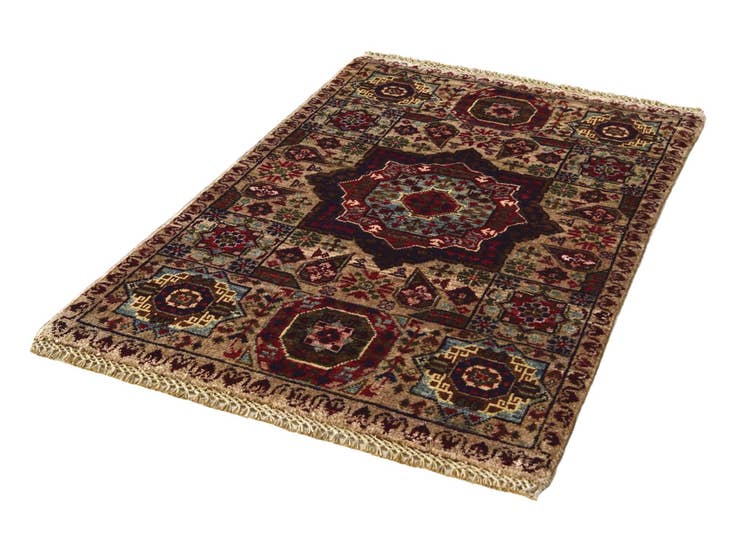 Detail image of 1' 11 x 2' 11 Hand Knotted Mamluk Ziegler Rug