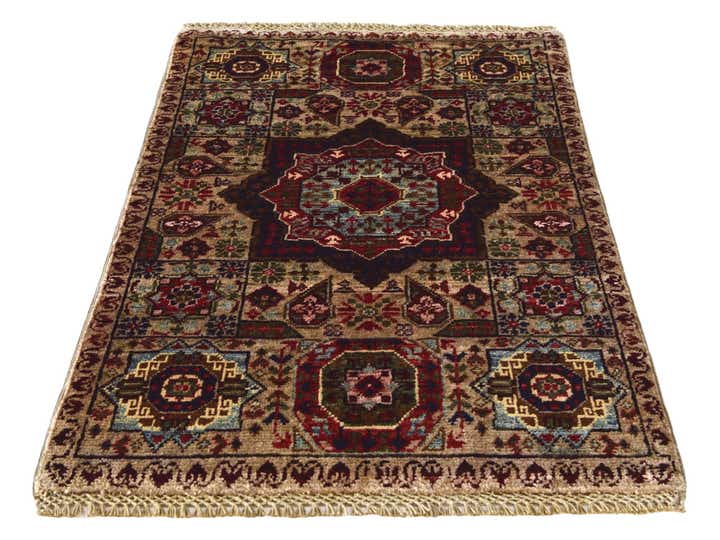 1' 11 x 2' 11 Hand Knotted Mamluk Ziegler Rug