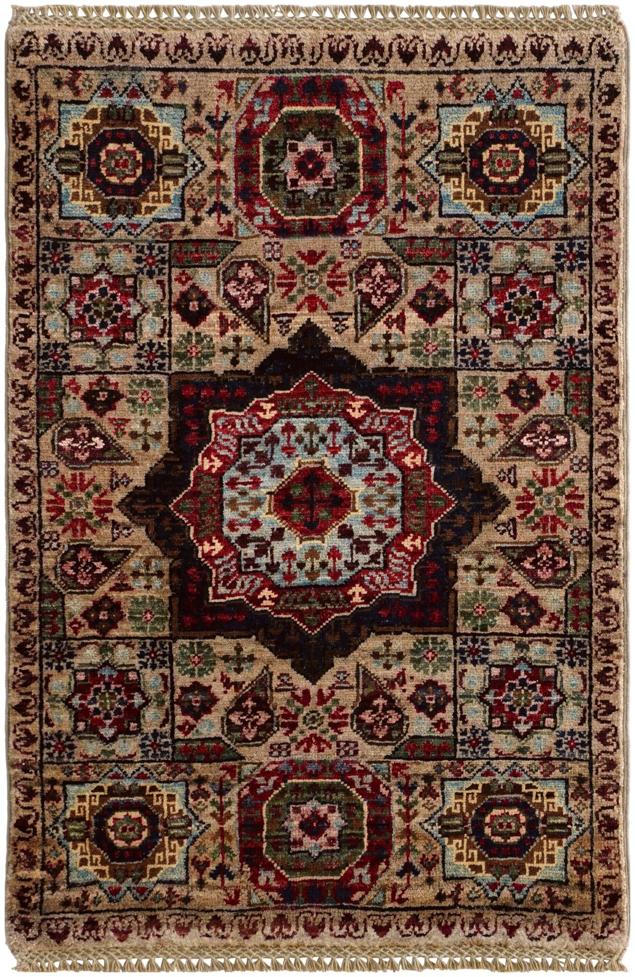 1' 11 x 2' 11 Hand Knotted Mamluk Ziegler Rug
