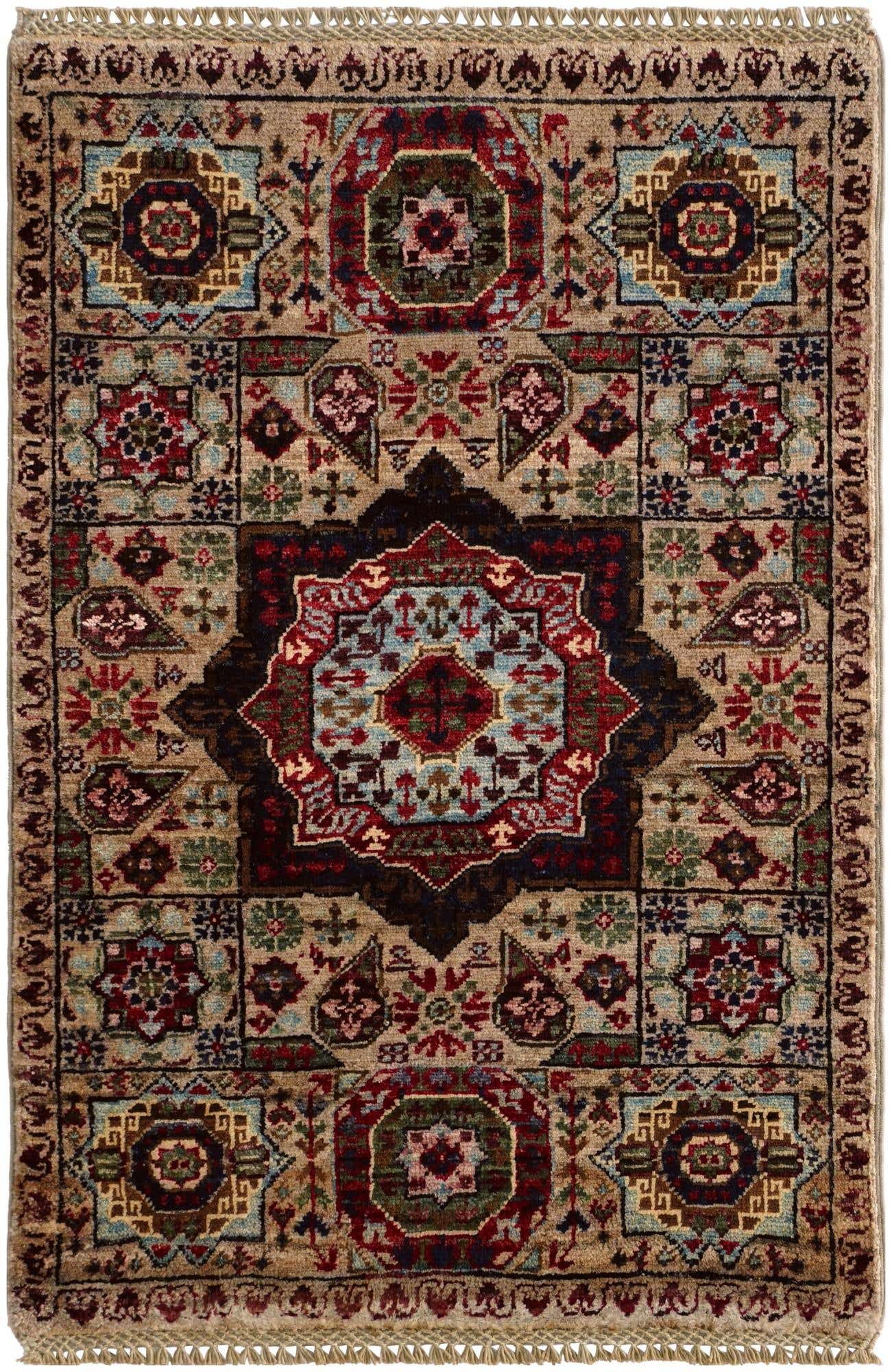 1' 11 x 2' 11 Hand Knotted Mamluk Ziegler Rug