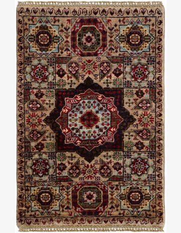 1' 11 x 2' 11 Hand Knotted Mamluk Ziegler Rug
