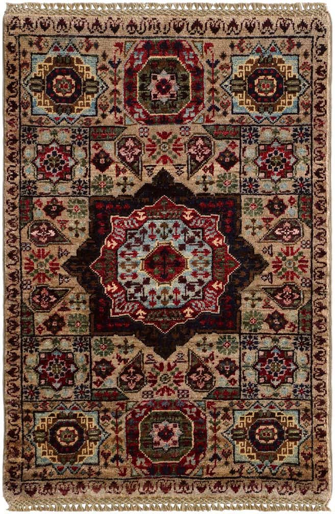 1' 11 x 2' 11 Hand Knotted Mamluk Ziegler Rug